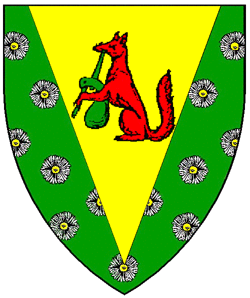 The arms of Adrienne Fildyng de Faux
