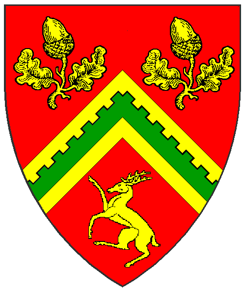 The arms of Ceridwen d'Arci of Stag Oakes