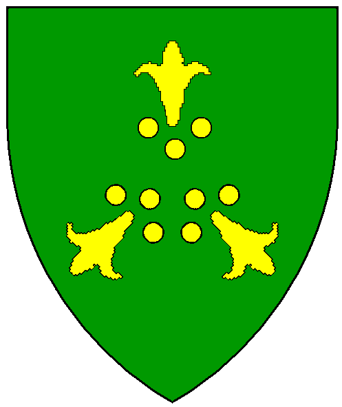 The arms of Cynon Yscolan ap Myrddin