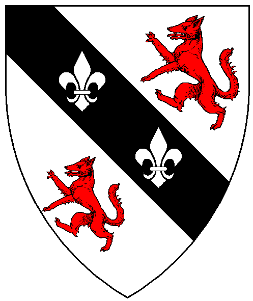 The arms of Kateryna Bouland de Lancastre