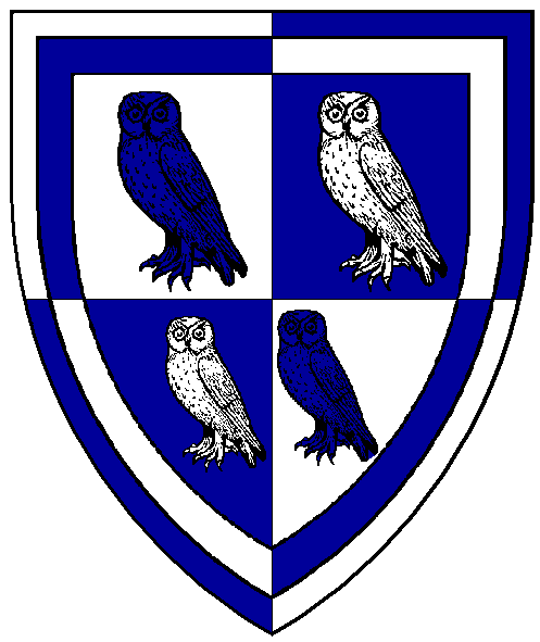 The arms of Myfanwy Elen o Gaerfyrddin
