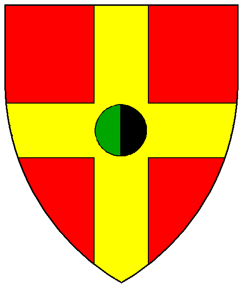 The arms of Robin the Scarlet of Ambledune